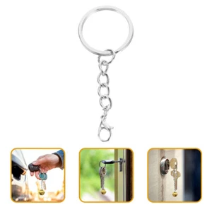 100Pcs Metal Keychain Clips Key Chain Lobster Clasp Metal Keychain Key Rings - Picture 1 of 12