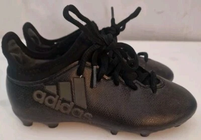 Botines de fútbol para niños Adidas X 17.3 Junior negros talla 12K botas de fútbol entrenadores. Foto 1 de 4