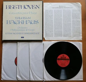 Beethoven Piano Concertos 1-5 Wilhelm Backhaus Decca 4LP French Wideband Box Set - Picture 1 of 6