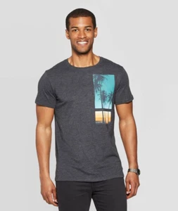Camisa Goodfellow Para Hombres 2XL Palmas Puesta de Sol Manga Corta Gráfico Calce Estándar Camiseta Nueva - Imagen 1 de 6
