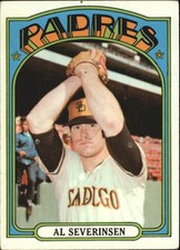 1972 Topps San Diego Padres Baseball Card #274 Al Severinsen - VG