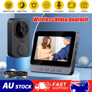 Wireless Video Door Bell WiFi Phone Intercom System with Monitor Doorbell Camera - Picture 1 of 17