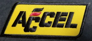 ACCEL - Spark Plugs, Ignition Coils, & More Embroidered Patch approx 1.5x3.75" - Picture 1 of 2