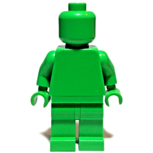 NEW LEGO - Figure - Monochrome - Green Bright Minifigure - GENUINE LEGO monofig - Picture 1 of 1