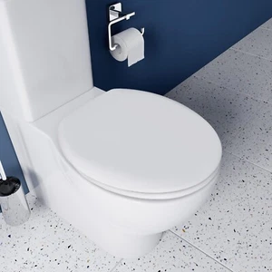 Croydex Round Toilet Seat with Anti-Bacterial Coating & Flexi-Fix - Grasmere - Picture 1 of 11