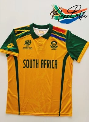 South Africa 2024 Official Lotto Proteas T20 World Cup Cricket Shirt Jersey Sz L - Imagem 1 de 4