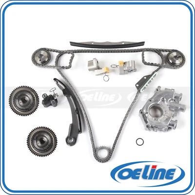 Kit de cadena de distribución VVTI piñón bomba de aceite para 05-19 Nissan Frontier NV3500 4,0 L Foto 1 de 4
