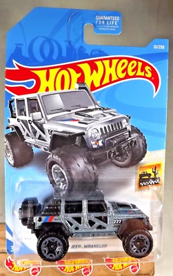 2019 Hot Wheels #13 Baja Blazers 2/10 '17 JEEP WRANGLER Silver w/Beadloc Rim - Image 1 of 4