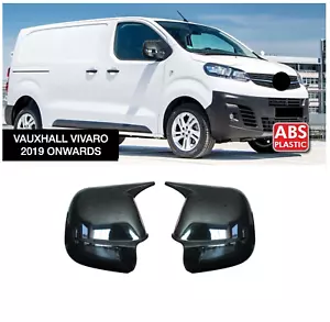 VAUXHALL VIVARO 2019 ONWARDS WING MIRROR COVER CAPS LEFT & RIGHT GLOSS BLACK - Picture 1 of 6