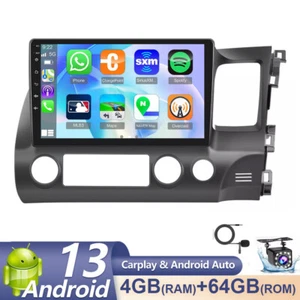 64GB For Honda Civic 2006-2011 Car Stereo Radio GPS NAVI CarPlay Android 13 WIFI - Picture 1 of 21