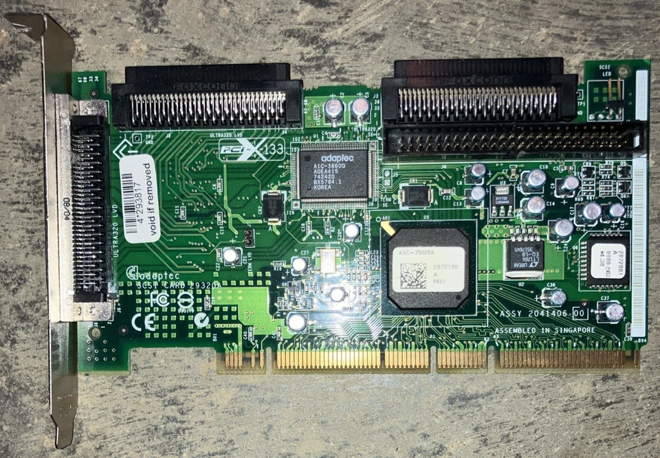 Adaptec-Controller-Card ASC-29320A PCI-SCSI-Adapter Ultra320 PCI3.0 PCI-X TESTED - Image 1 of 1