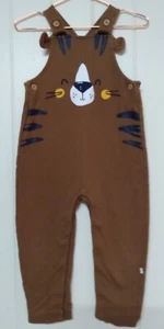SPROUT Size 2 Brown Overalls featuring a bear - Picture 1 of 4