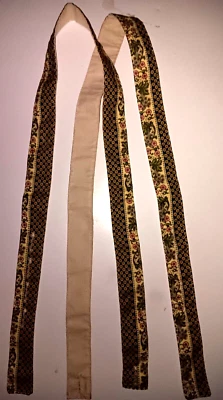 VENTA DE VENTA Guerra Civil Cosido a Mano AUTÉNTICO PoorBoy Brackets Rebelde DOBLAR RAYAS AZULES Foto 1 de 4