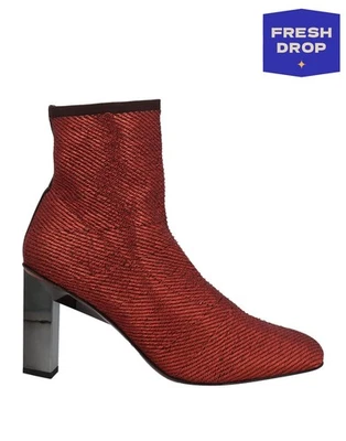 PVP €550 CLERGERIE Calcetín Botines US6.5 UK4 EU36.5 FR37 Metálico Hecho en Italia Foto 1 de 4