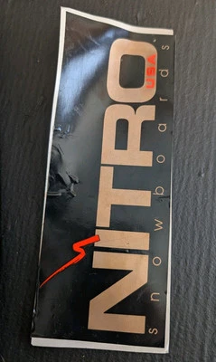 Calcomanía adhesiva vintage NEON naranja y dorado NITRO tablas de snowboard EE. UU., snowboard Foto 1 de 4