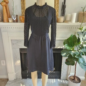 Marc by Marc Jacobs Black Lace Mia Dress ASO Blair Waldorf Gossip Girl Size 12 - Picture 1 of 13
