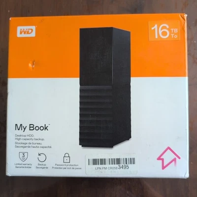 WD 16TB My Book Desktop External Hard Drive, USB 3.0, External HDD, Black  - Image 1 of 4