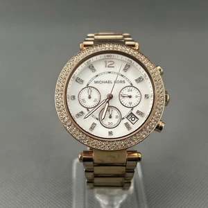 Michael Kors MK-5491 Damenuhr MOP Roségold s.Stahl Datum MK5491 neue Batterie - Bild 1 von 18