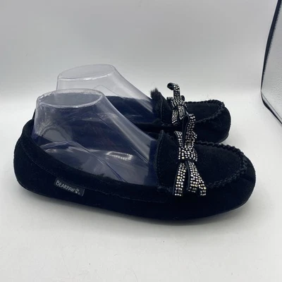 Mocasín Bearpaw Cynthia para mujer talla 10 negro 3110W Foto 1 de 4