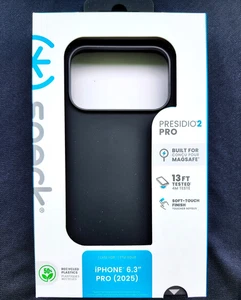 PER APPLE IPHONE 17 PRO SPECK PRESIDO2 PRO CUSTODIA NERA VETRO TEMPERATO OMAGGIO - Foto 1 di 5