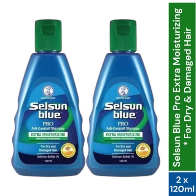 Champú anticaspa hidratante extra SELSUN BLUE Pro cabello dañado (2 x 120 ml) Foto 1 de 4