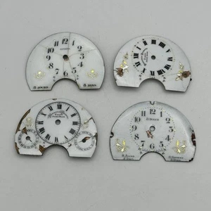 4 x Reloj Bolsillo Antiguo 8 Días Estilo Hebdomas Cuadros Porcelana REPUESTOS REPUESTOS - Imagen 1 de 21