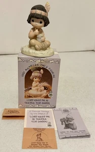 Precious Moments PM912 LORD KEEP ME IN TEEPEE TOP SHAPE Indian Child Figurine - Picture 1 of 10