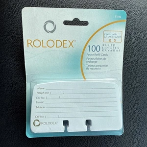 ROLODEX Petite Nachfüllkarten. 100 - liniert 2-1/4" x 4" 67553 versiegelt - Bild 1 von 2