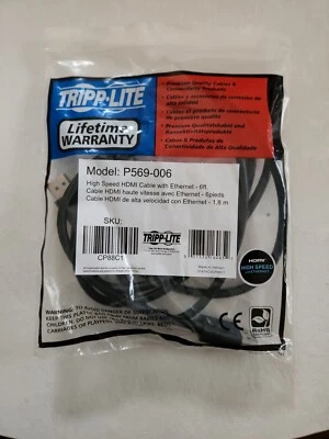 Tripp-Lite P569-006 high speed HDMI with Ethernet Cable 6 feet  - Image 1 of 2