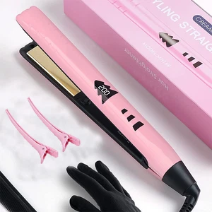 Hair Straighteners 2in1 Ceramic Plates Straightener Curler Hair Styler Temper UK - Picture 1 of 22