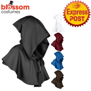 N473 Steampunk Plague Doctor Death Costume Cape Renaissance Wizard Grim Reaper - Picture 1 of 9