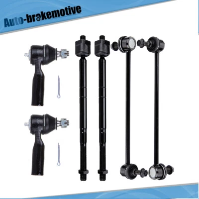 6 Pcs Front Inner Outer Tie Rod End Sway Bar End Link For 2008-2009 Ford Escape - Image 1 of 4