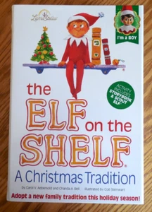 NEW Carol Aebersold "The Elf on the Shelf a Christmas Tradition" Book & Boy Elf - Imagen 1 de 4