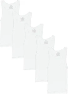 Hanes Boys' Ecosmart Cotton Tank Undershirt 5-Pack - Picture 1 of 3