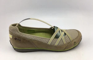 Ahnu Women's Crissy Criss-cross Staps Flats Slip On Sz 8 US Tan/ Taupe - Picture 1 of 11