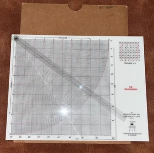 Geologists Stratigraph 90 Degree layout grid Depth/ Distance/ Dip With Sleeve - Picture 1 of 5