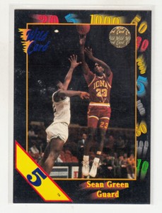 SEAN GREEN 1991-92 Wild Card NCAA 5 Stripe Parallel #37 Iona Mint