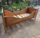Devine Antique French Sleigh Rustic Single Pine Bed Frame Extended To 6 Foot 5