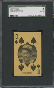 1927 W560 Jesse Haines St. Louis Cardinals SGC A Authentic HOF - Picture 1 of 2