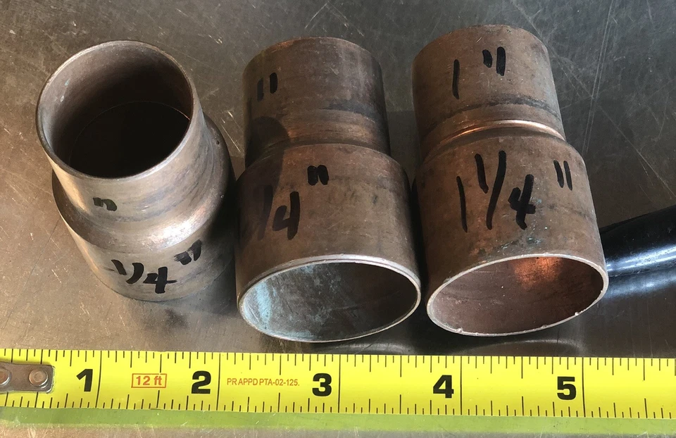 1”c x 1-1/4"c Copper Reducing Coupling “Lot Of 3 Couplings” - Image 1 of 1