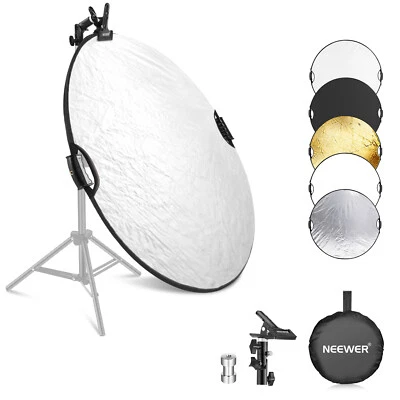 NEEWER  5 in 1 Collapsible Multi Disc Reflector 56cm with Clamp and Hand Grips - Image 1 of 4