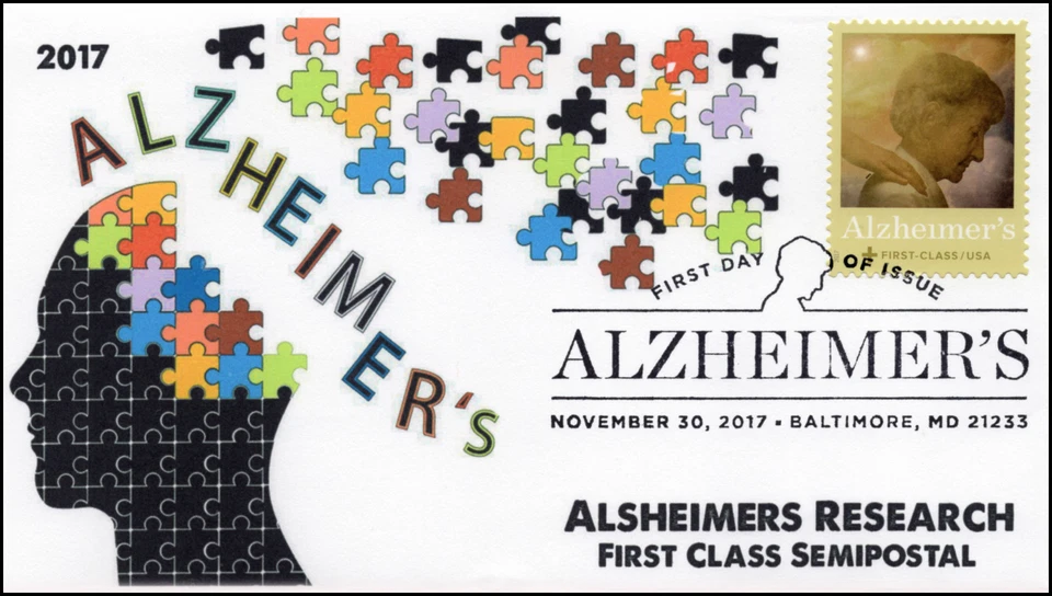 17-418, 2017, Alzheimer's Research, Baltimore MD, Pictorial, FDC, Pictorial Post - Image 1 of 1