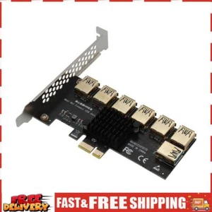 PCI-E 1x 1 bis 7 Riser-Kartenadapter Multiplikator-Hub-Konverter PCI-Express USB - Bild 1 von 10