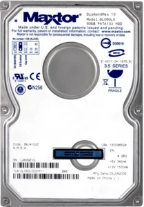 Hard Drive Maxtor Diamondmax 10 6L080L0 80GB 7200U/Min 2MB Ata Ide 3.5 " Inch - Picture 1 of 3
