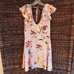 Kenedik Dress Womens Large Pink Ruffle Mini Flutter Sleeve Cottagecore Fairycore - Picture 1 of 5