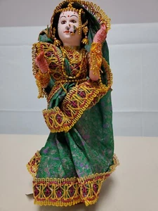 Vintage Handmade Indian Copa Doll Gujarati Bride 10 in - Picture 1 of 12