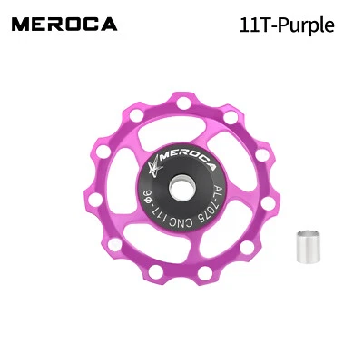 2 piezas MTB Desviador trasero Ruedas Jockey Cojinete de acero Polea Bicicleta Rodillo guía Foto 1 de 4