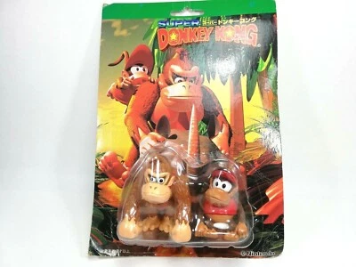Conjunto de figuras vintage de Donkey Kong y Diddy Kong de Estona Japón Super Famicom Foto 1 de 4