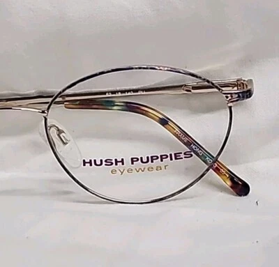 Металлическая оправа для очков с полным ободком Hush Puppies HP108 фиолетовая/золотистая 52/18/140 - Изображение 1 из 4