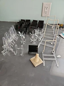 48 Piece Trading Card Stands Display Coins Cards Jewelry Eggs Balls - Picture 1 of 18